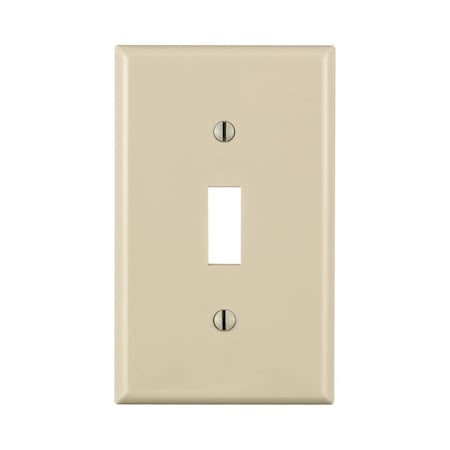 Leviton Leviton Light Almond 1 gang Nylon Toggle Wall Plate 1 pk 80701-00T